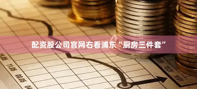 配资股公司官网右看浦东“厨房三件套”
