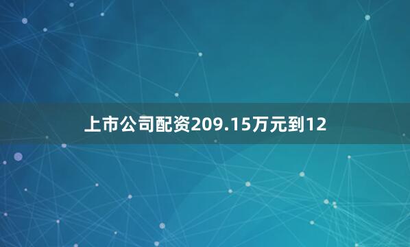 上市公司配资209.15万元到12